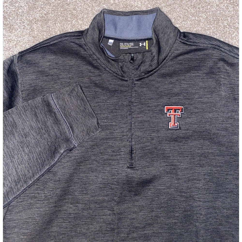 Under‎ Armour Texas Tech Red Raiders Pullover Jacket Sweater NCAA Mens XXL Gray